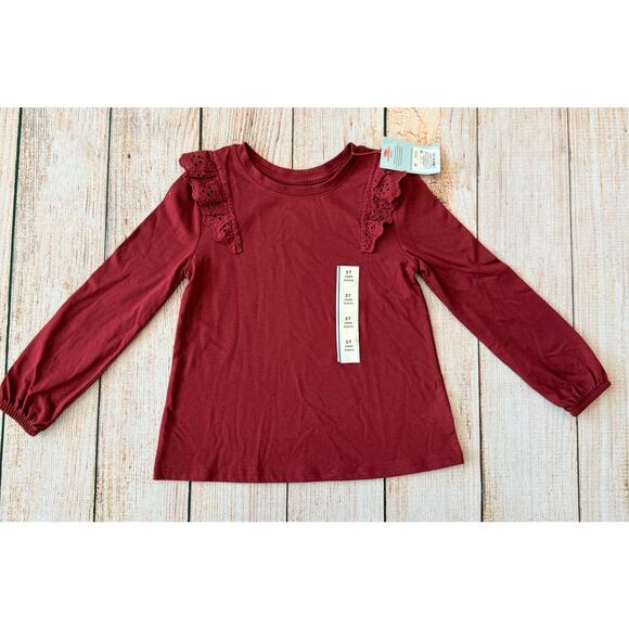 NWT - GIRLS 5T - CAT & JACK - Long Sleeve Tee - Picture 1 of 3